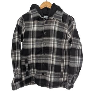 Blue Gear Boy's Flannel Hooded Shirt Jacket Size Large 14/16